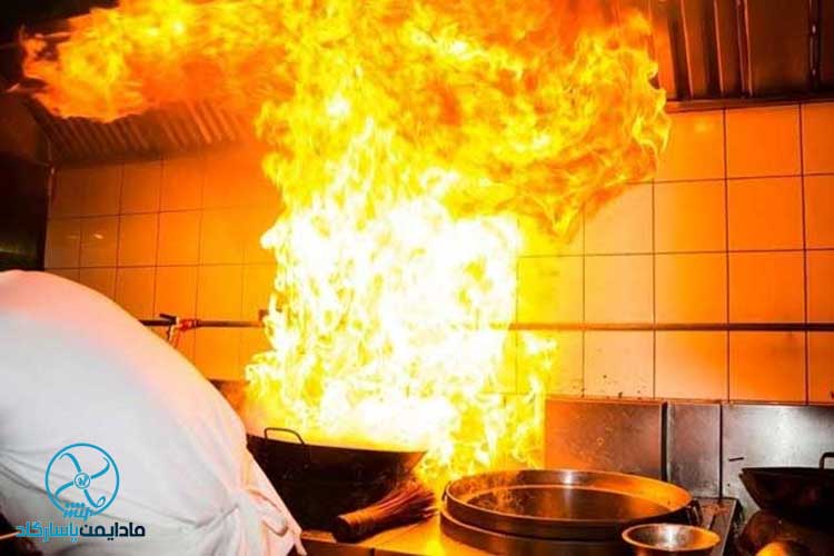 آتش سوزی در رستوران